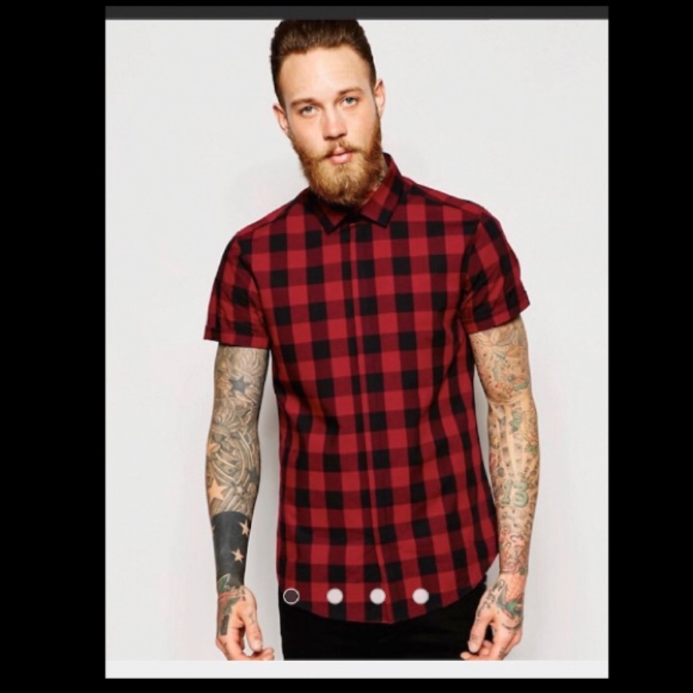 Men’s ASOS buffalo check soft cotton shirt